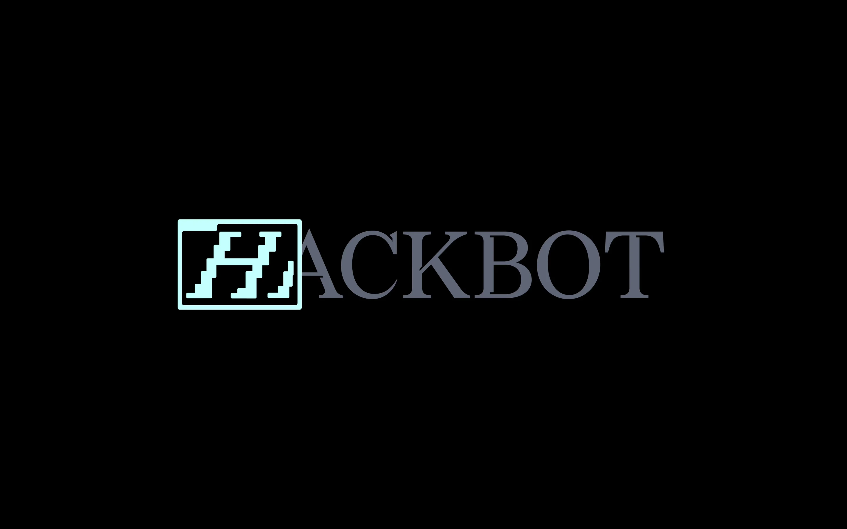The Hackbot wordmark with its pixel-built H