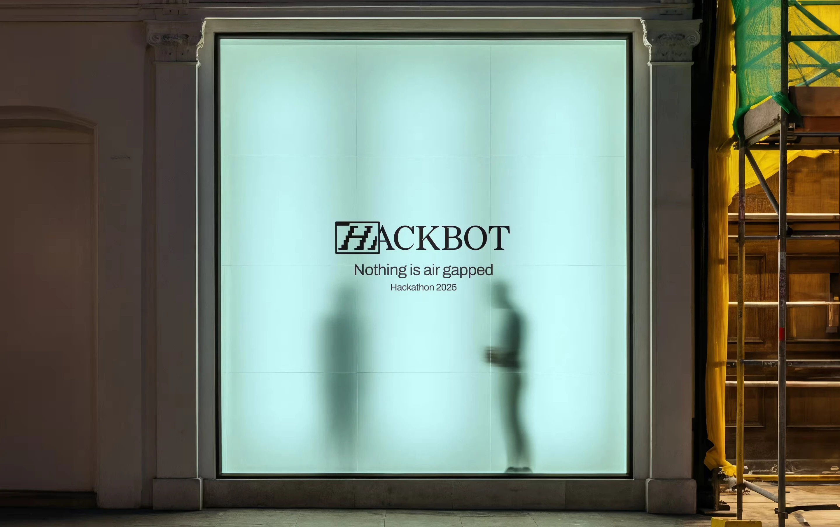 Hackbot hackathon signage: nothing is air gapped