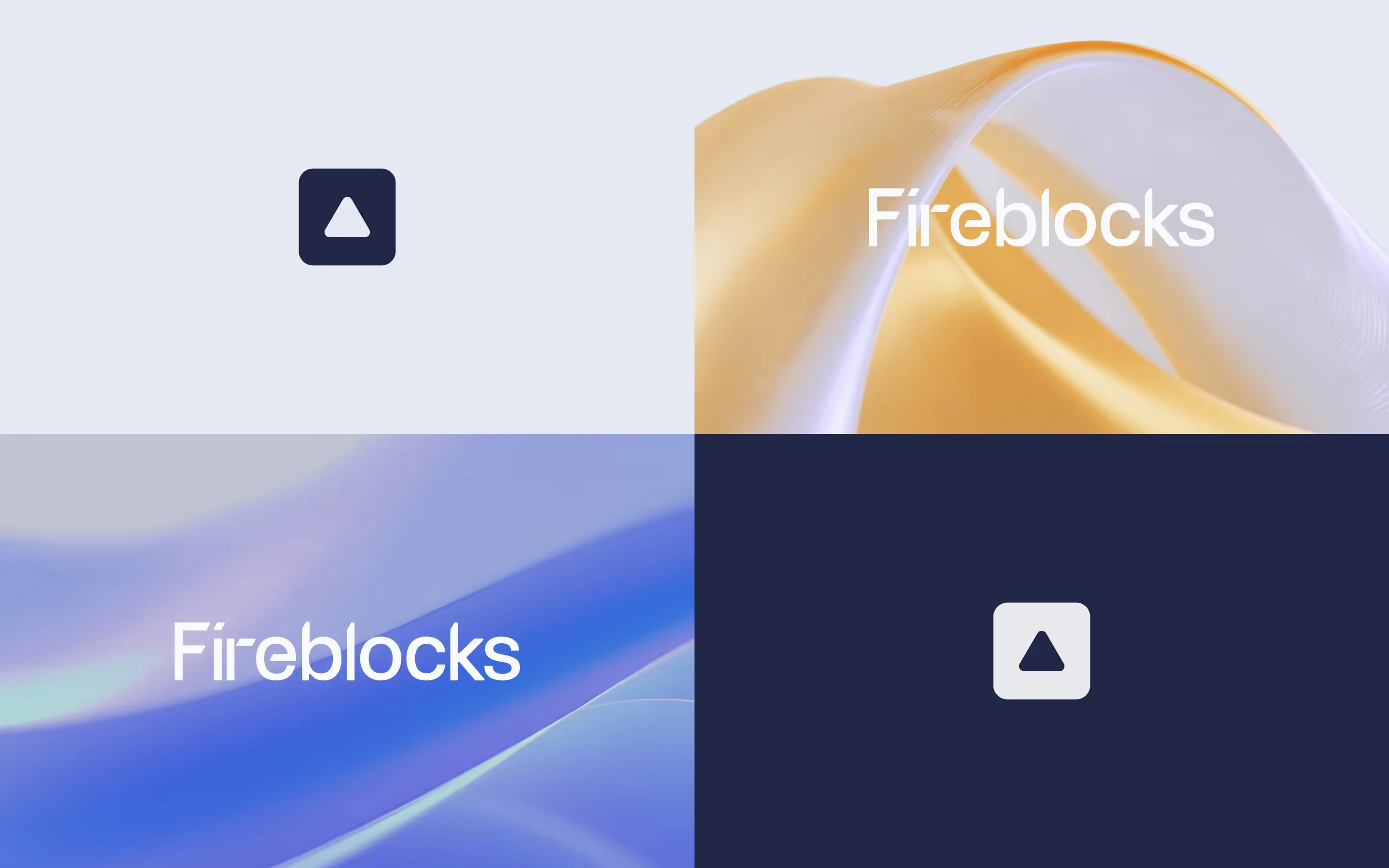 Fireblocks logo and wordmark across the new brand colourways