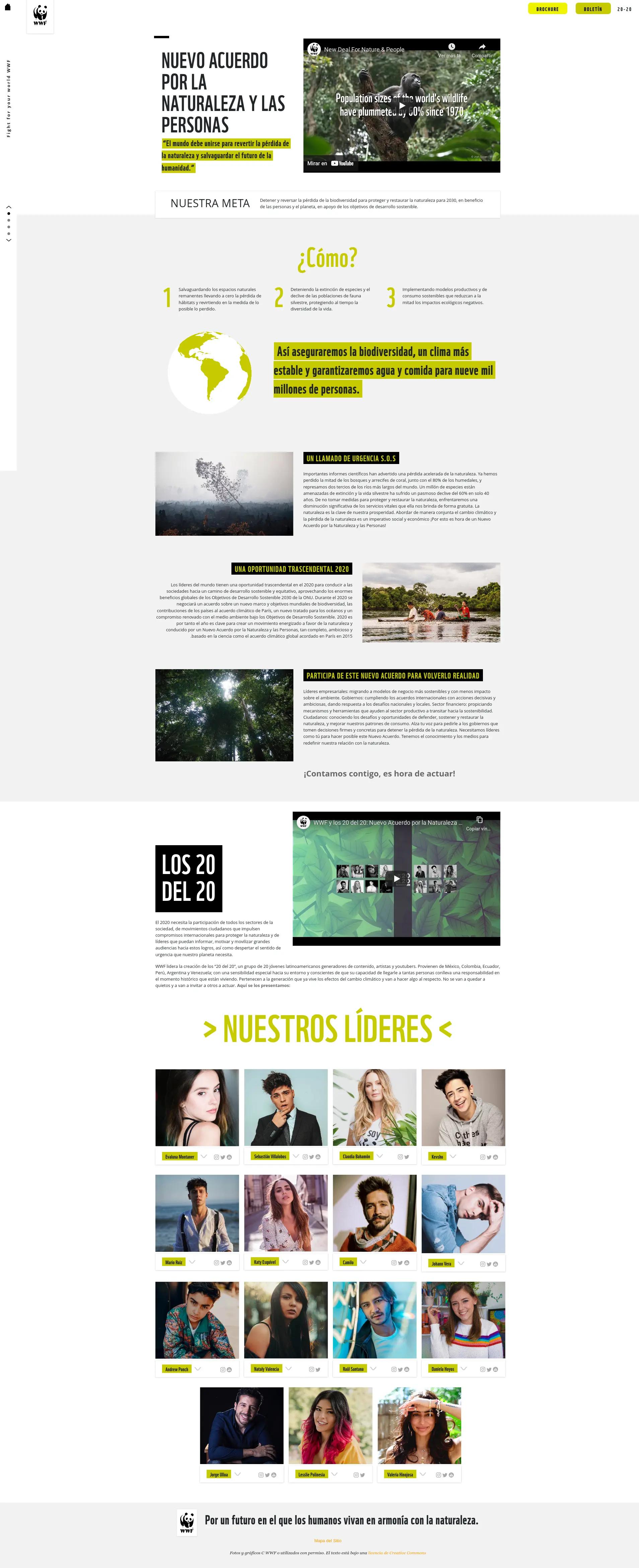 WWF Landing page