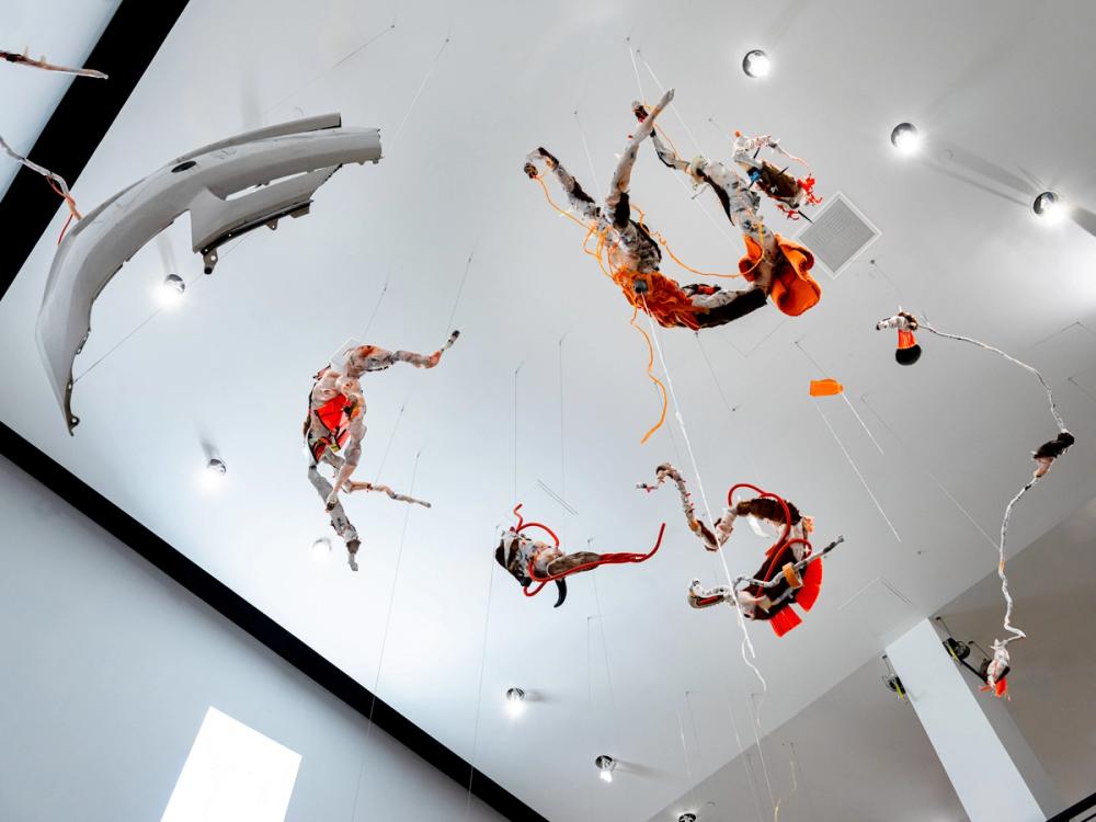 Slide 3 of exhibition installation photos