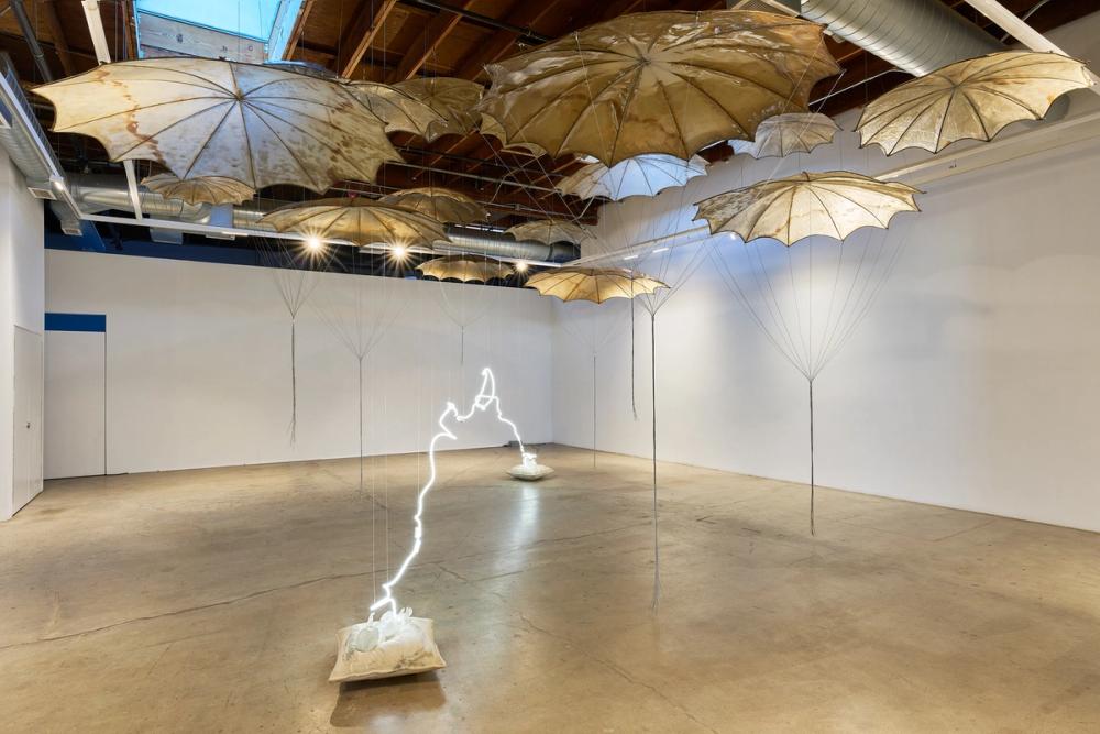 Slide 2 of exhibition installation photos