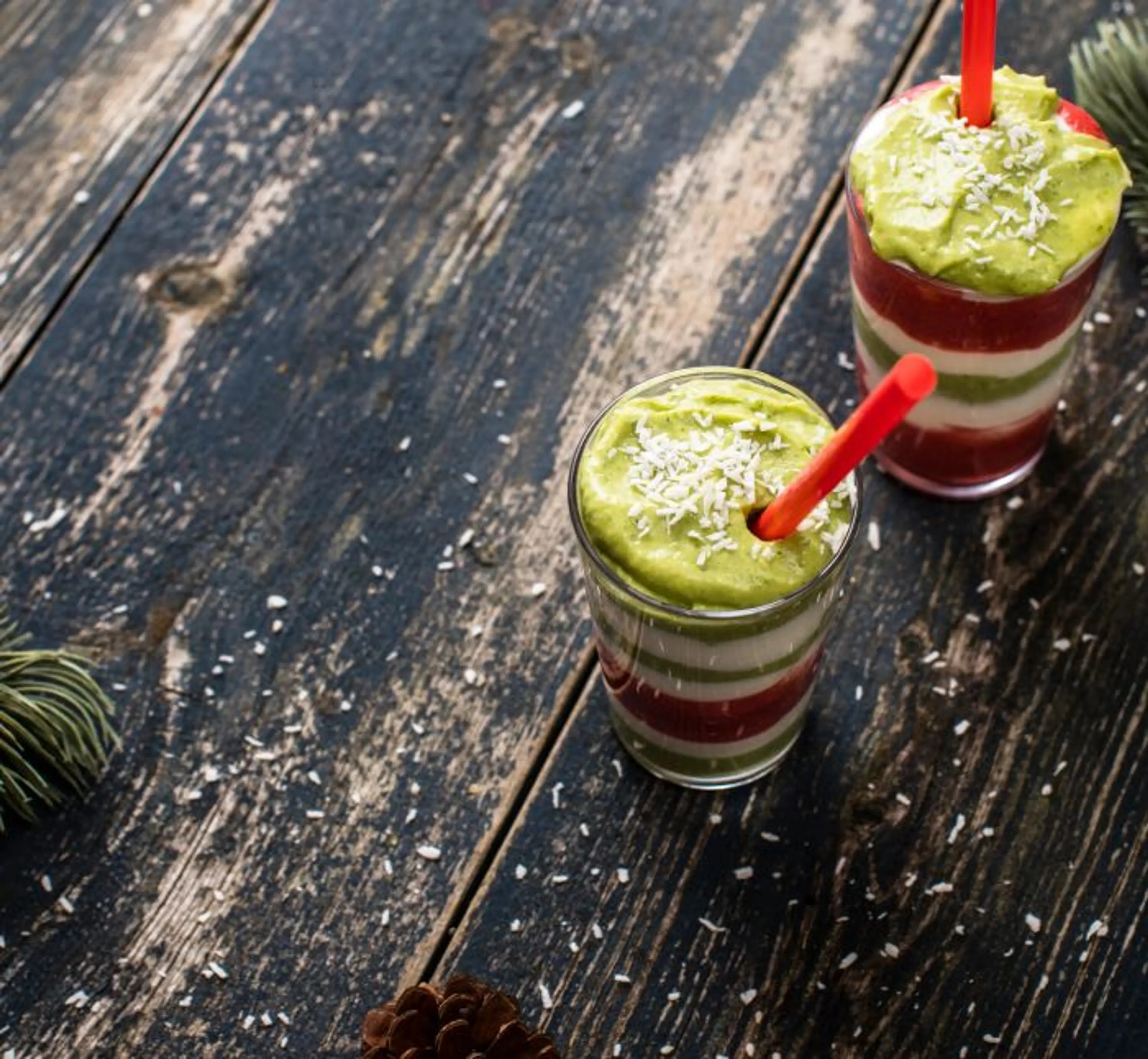 Frisk smoothie – servert med julestemning!