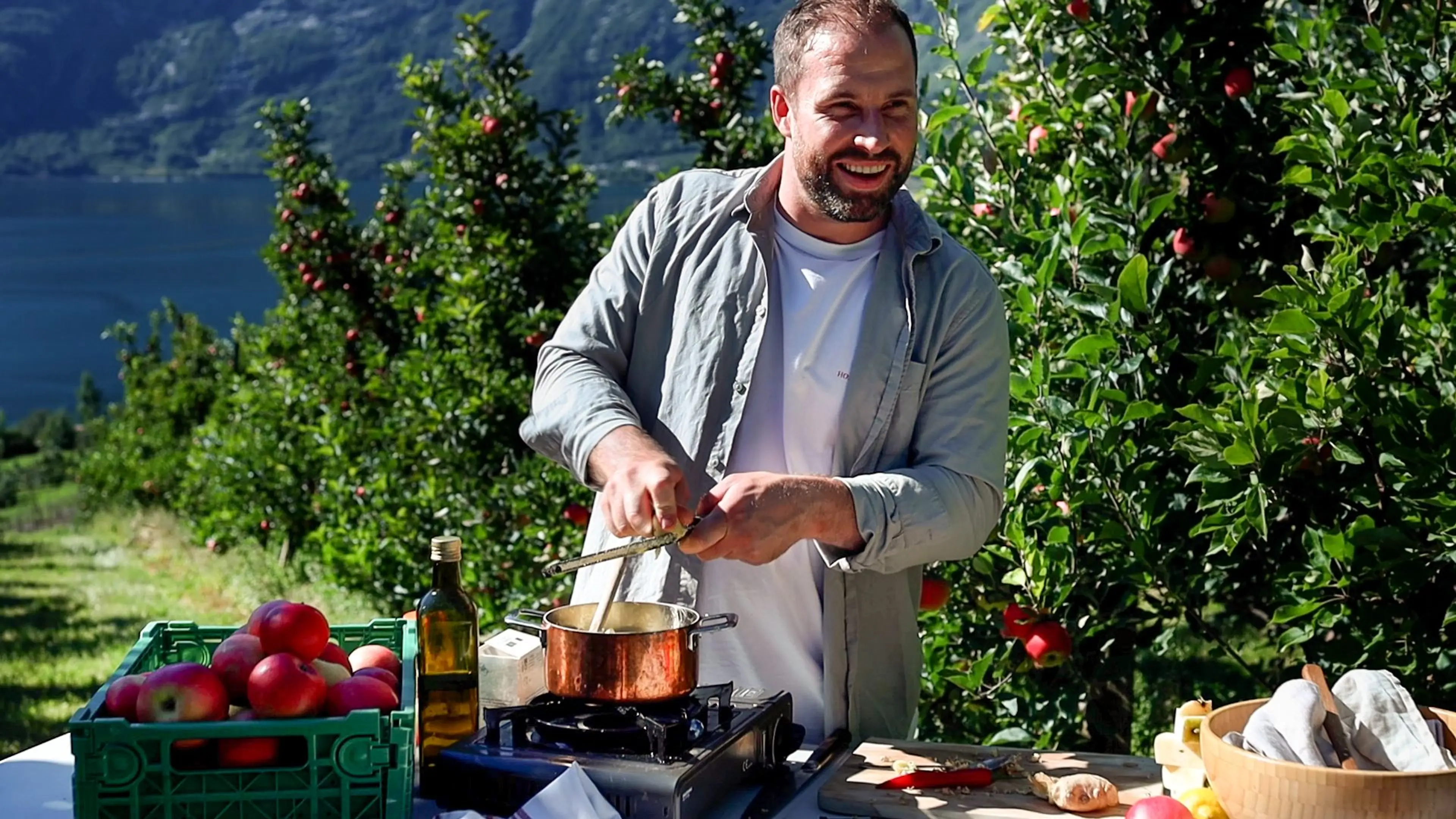 Eplechutney med ingefær og chili