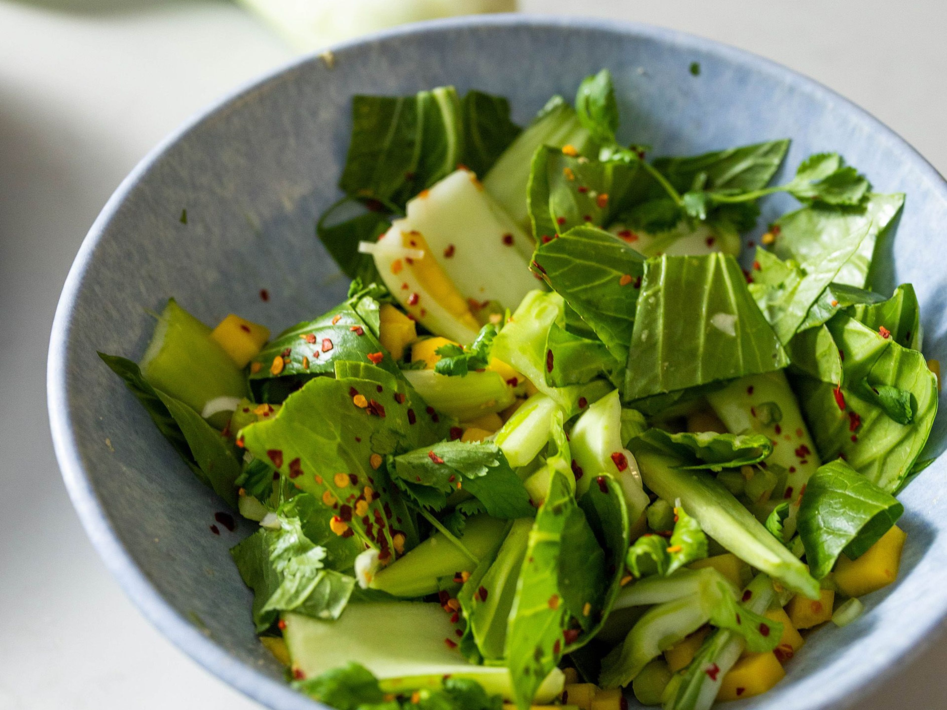 Mangosalat med pak choy