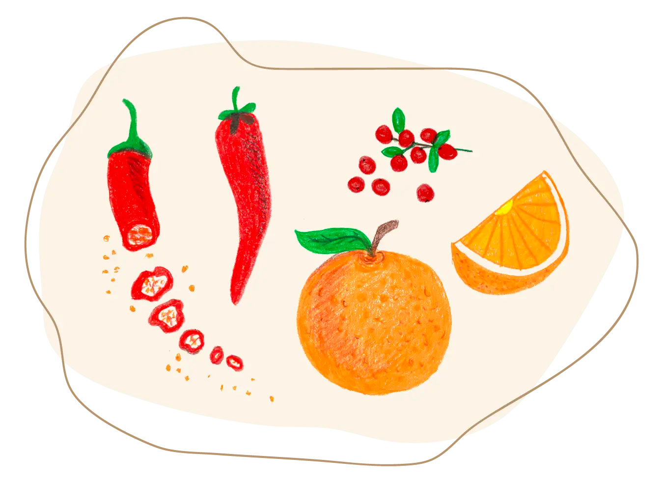 Illustrasjon av ingredienser