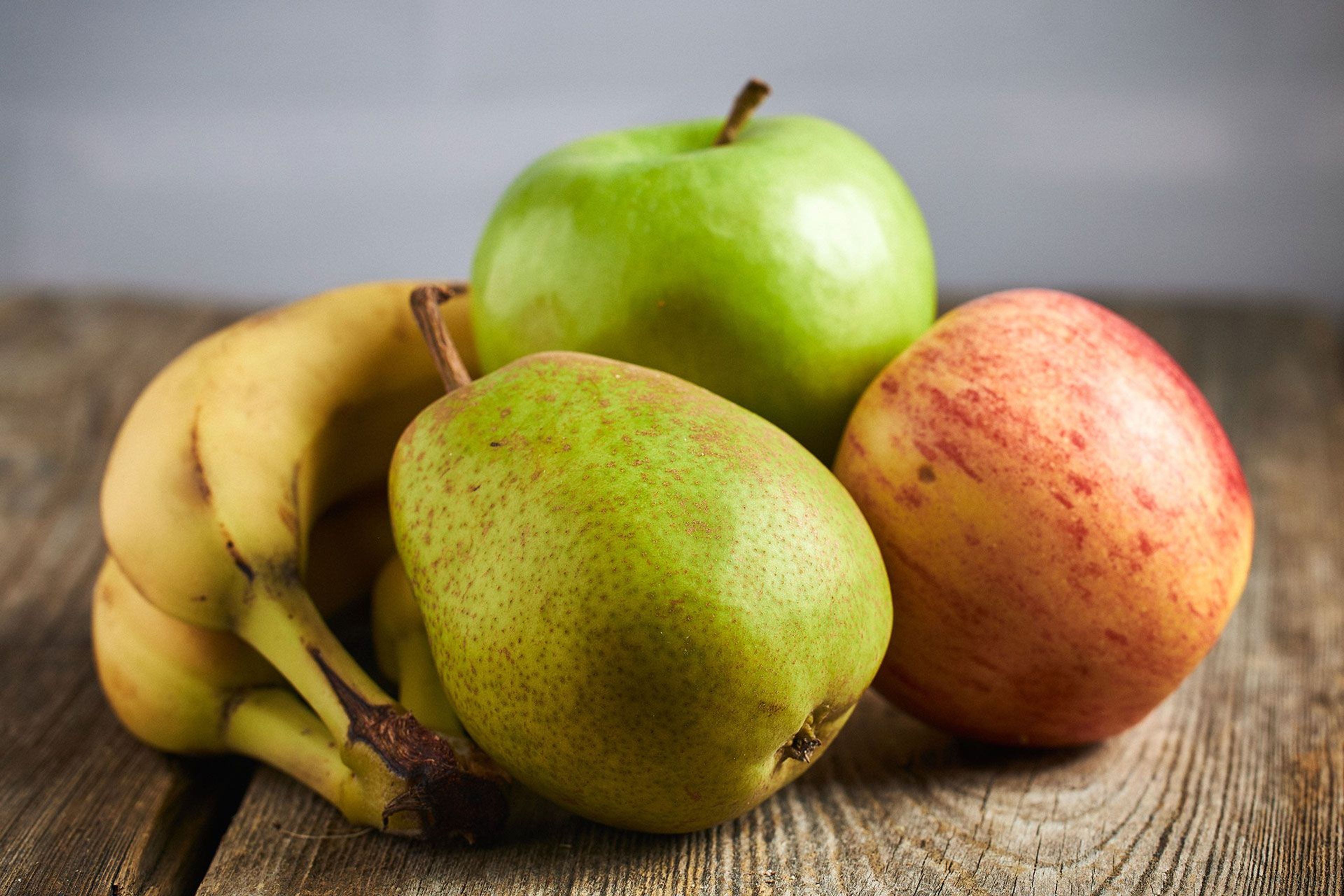 Banan, äpple och päron