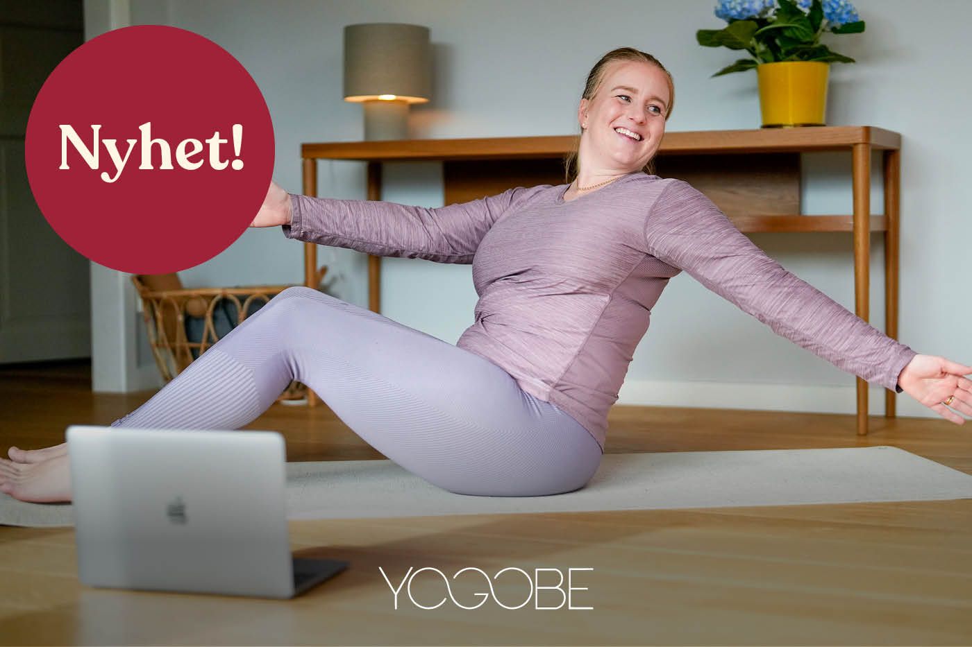 Hälsosam mat och en mobil med Wellobe-appen