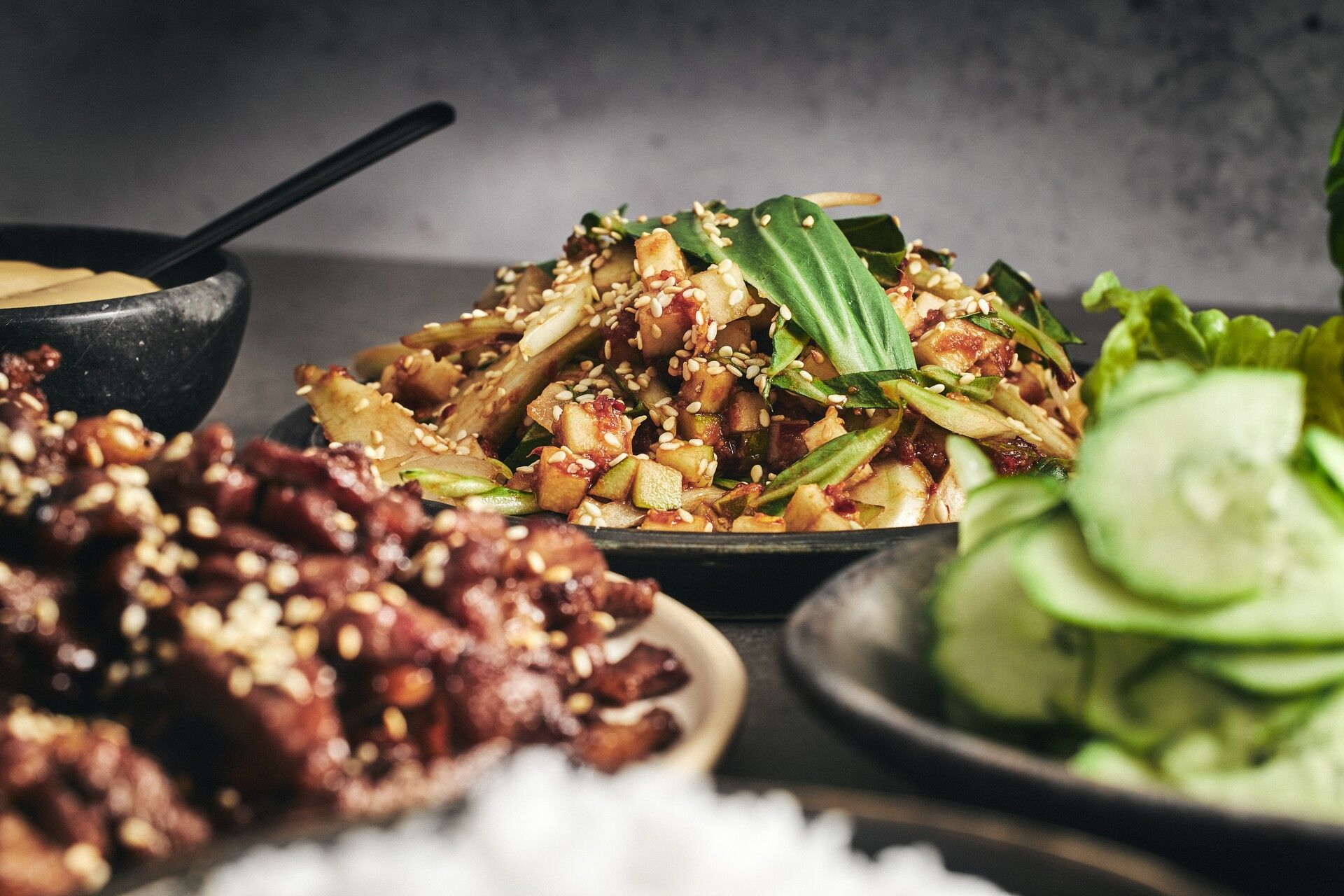 Maträtten bulgogi från det koreanska köket