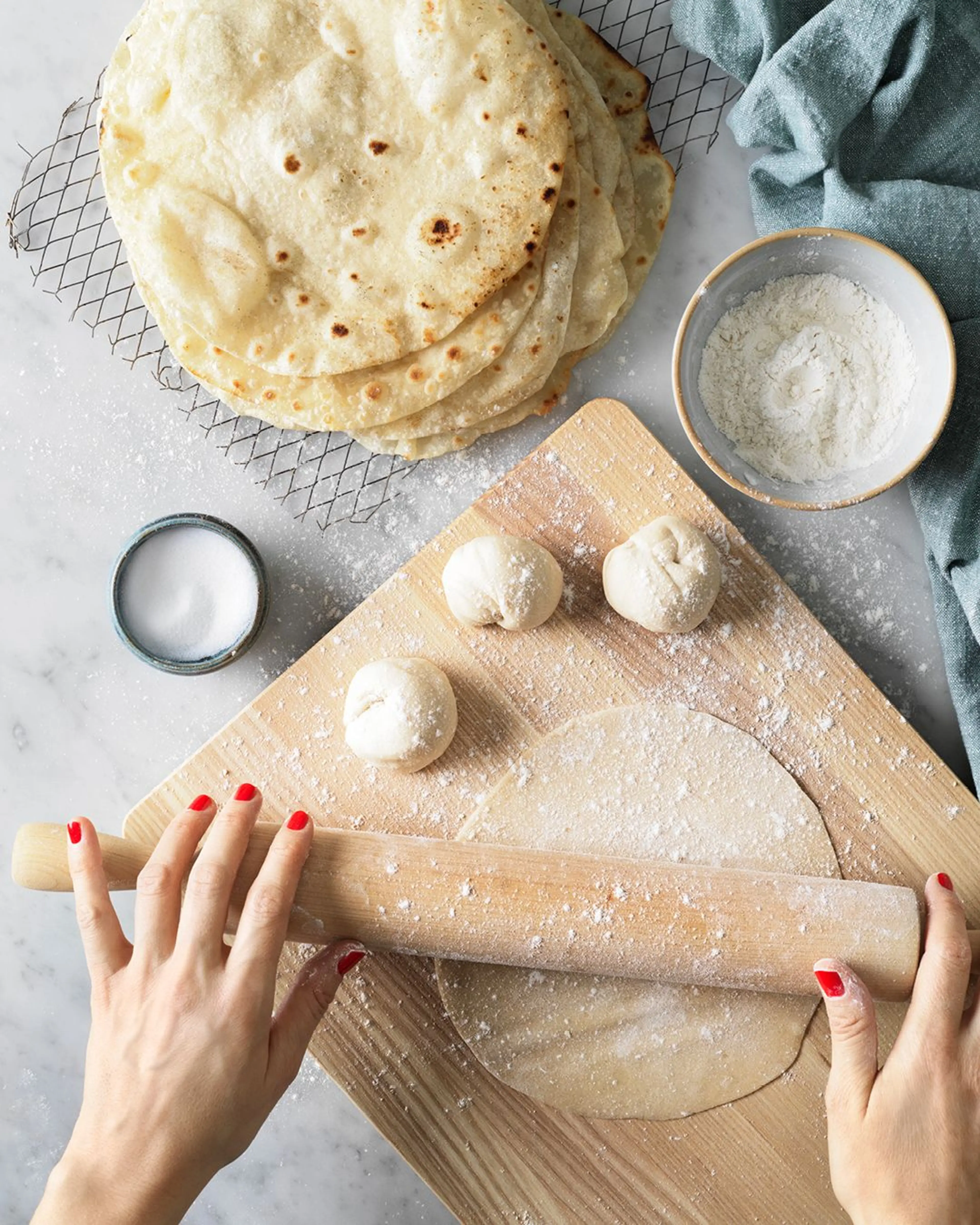 Hemgjort tortillabröd