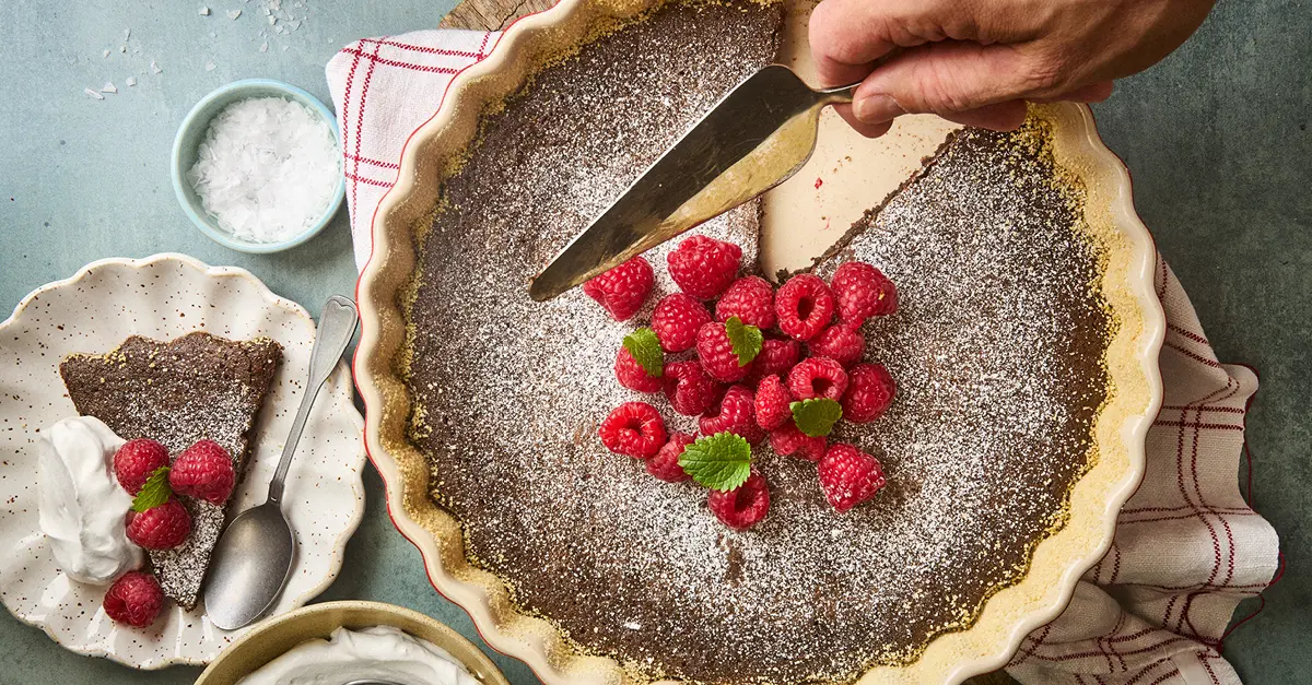 Kladdkaka med brynt smör och havssalt