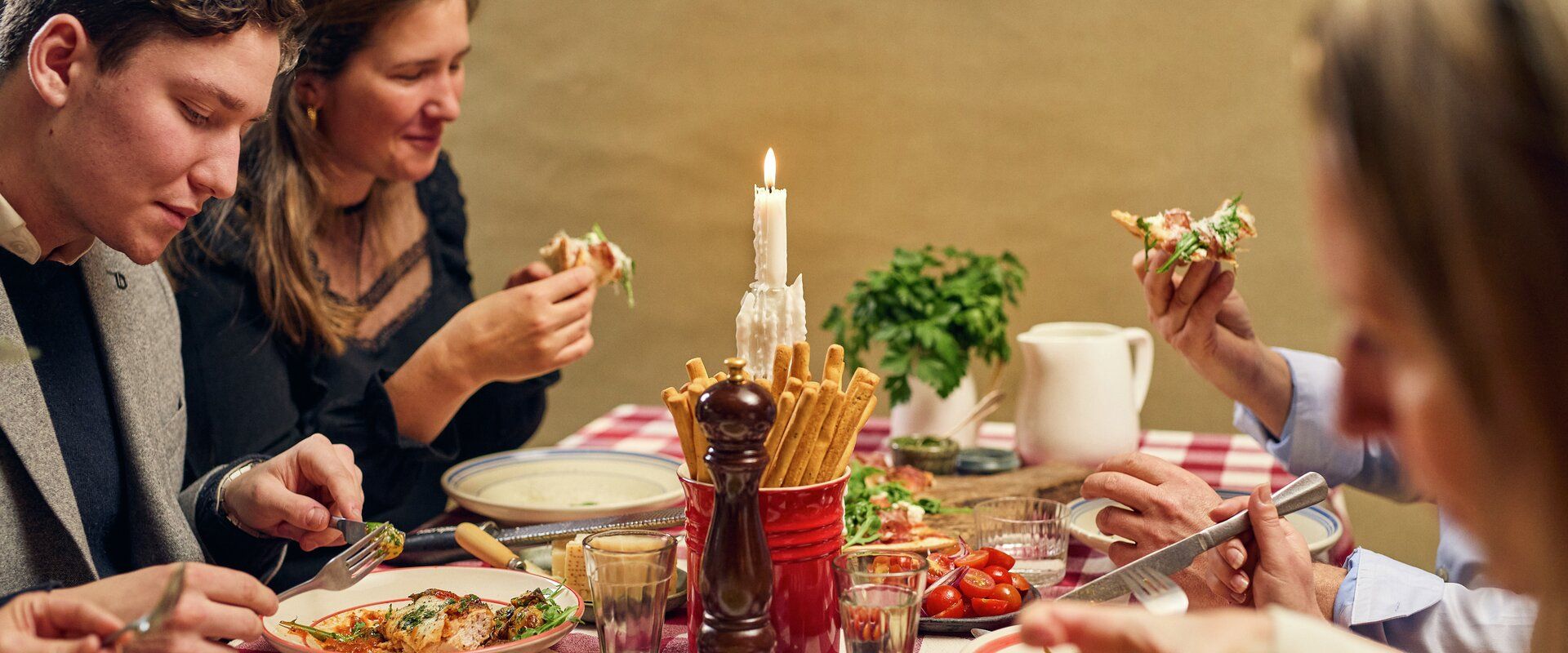 Festmiddag med italienska maträtter
