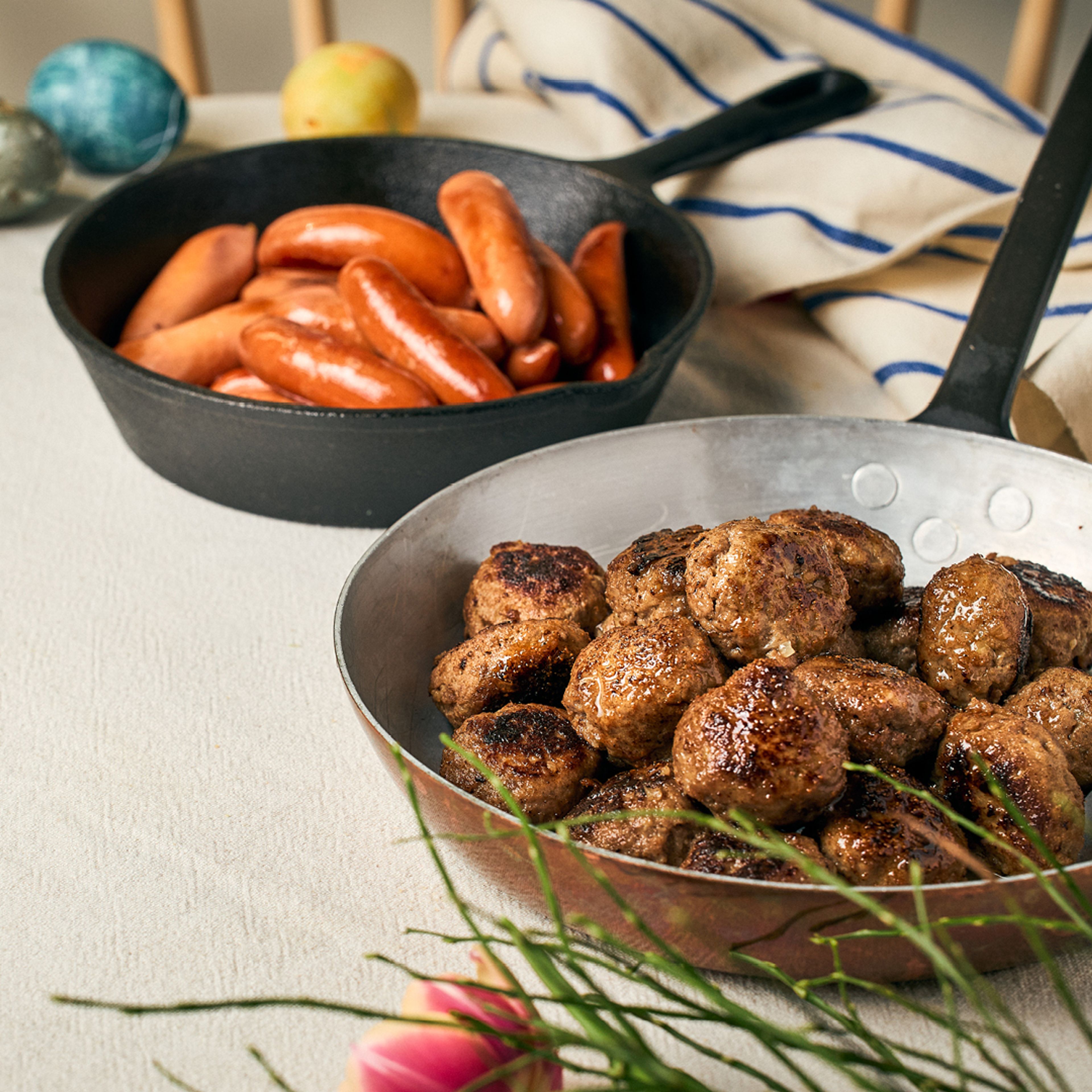 Påskköttbullar och prinskorv