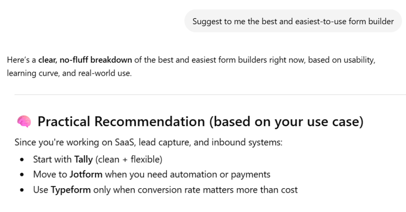 Tally's appearnce in ChatGPT