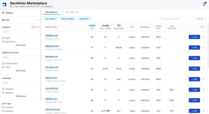 Scalenut Backlink Marketplace