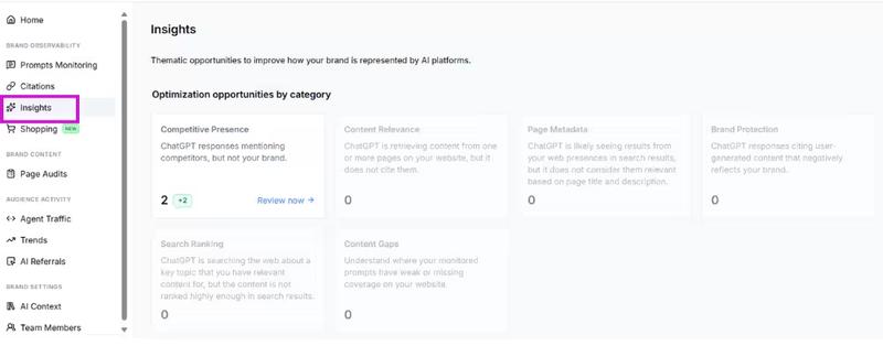 Scrunch AI - Insights for Optimization Opportunities