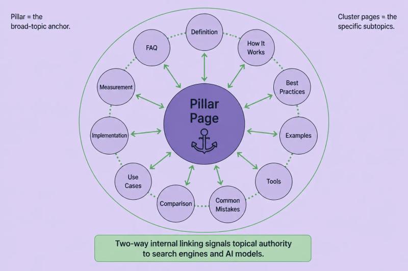 Topic Cluster for a pillar page