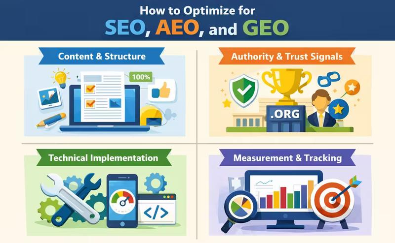 How to Optimize for SEO, AEO, and GEO