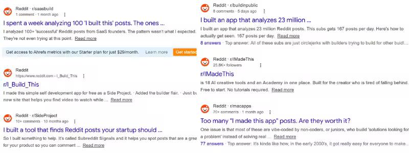 “I Built This” posts