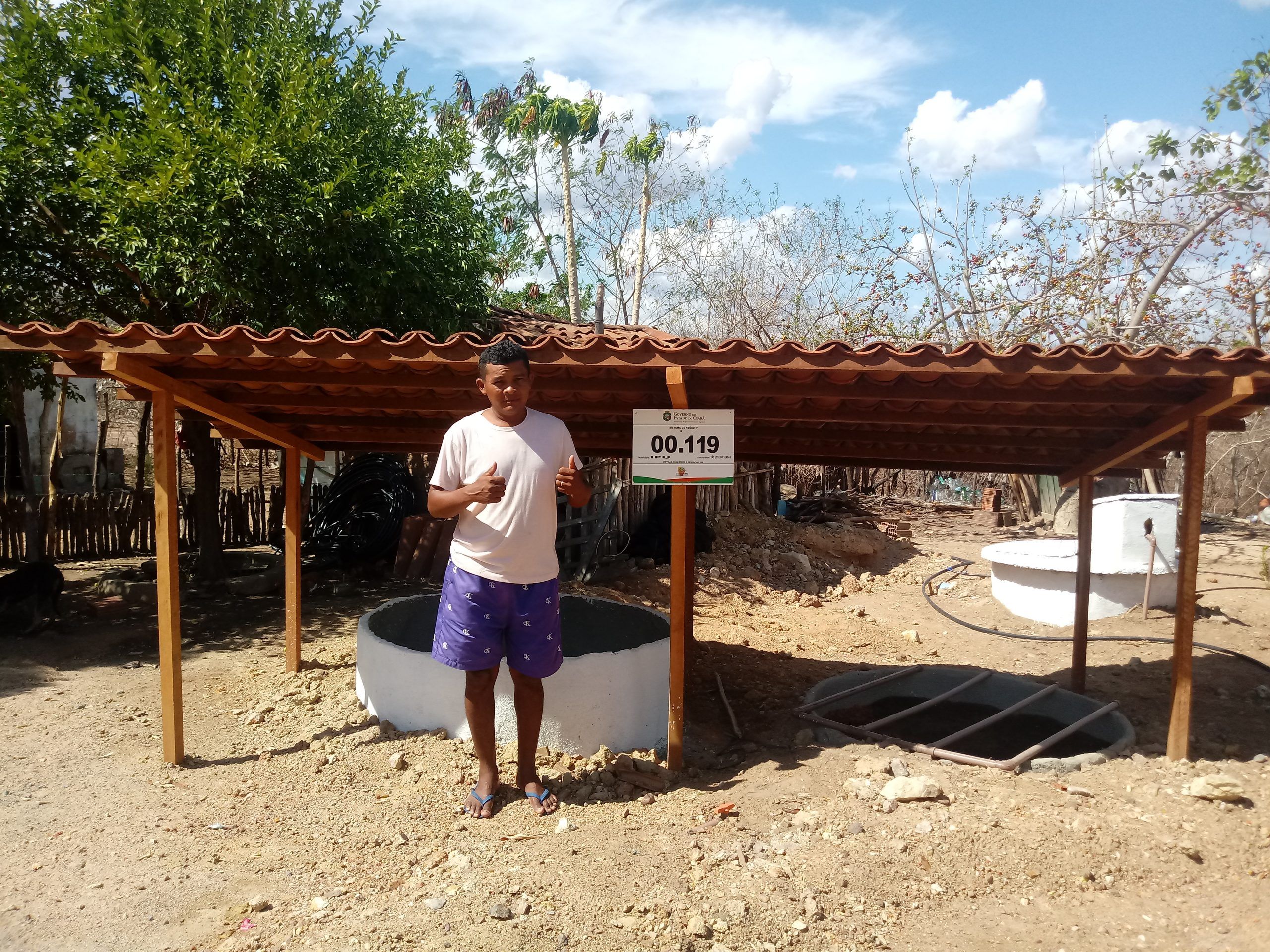 Agricultor diante do sistema de reúso de água cinza
