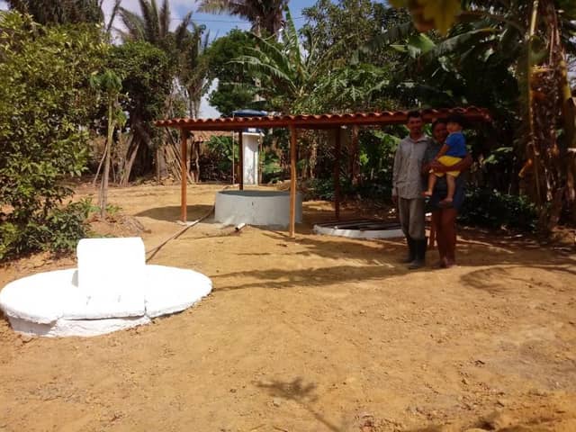 Cisterna calçadão em comunidade rural