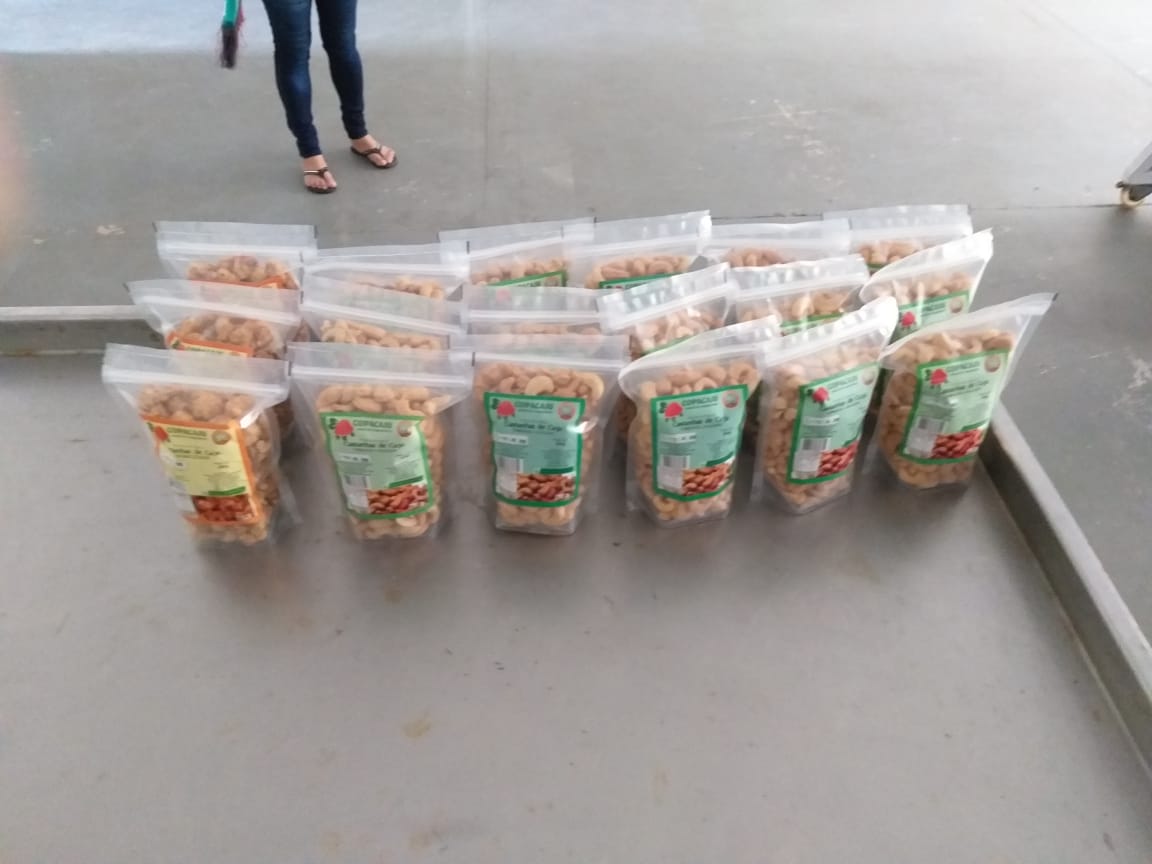 Produtos embalados de uma agroindústria familiar