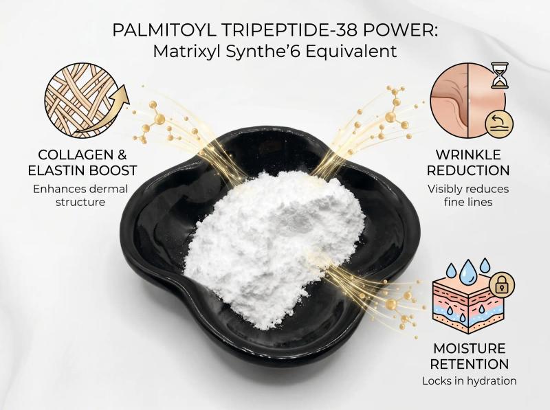 Palmitoyl Tripeptide-38 (Matrixyl Synthe'6) — Next-Generation Peptide for Face & Lips