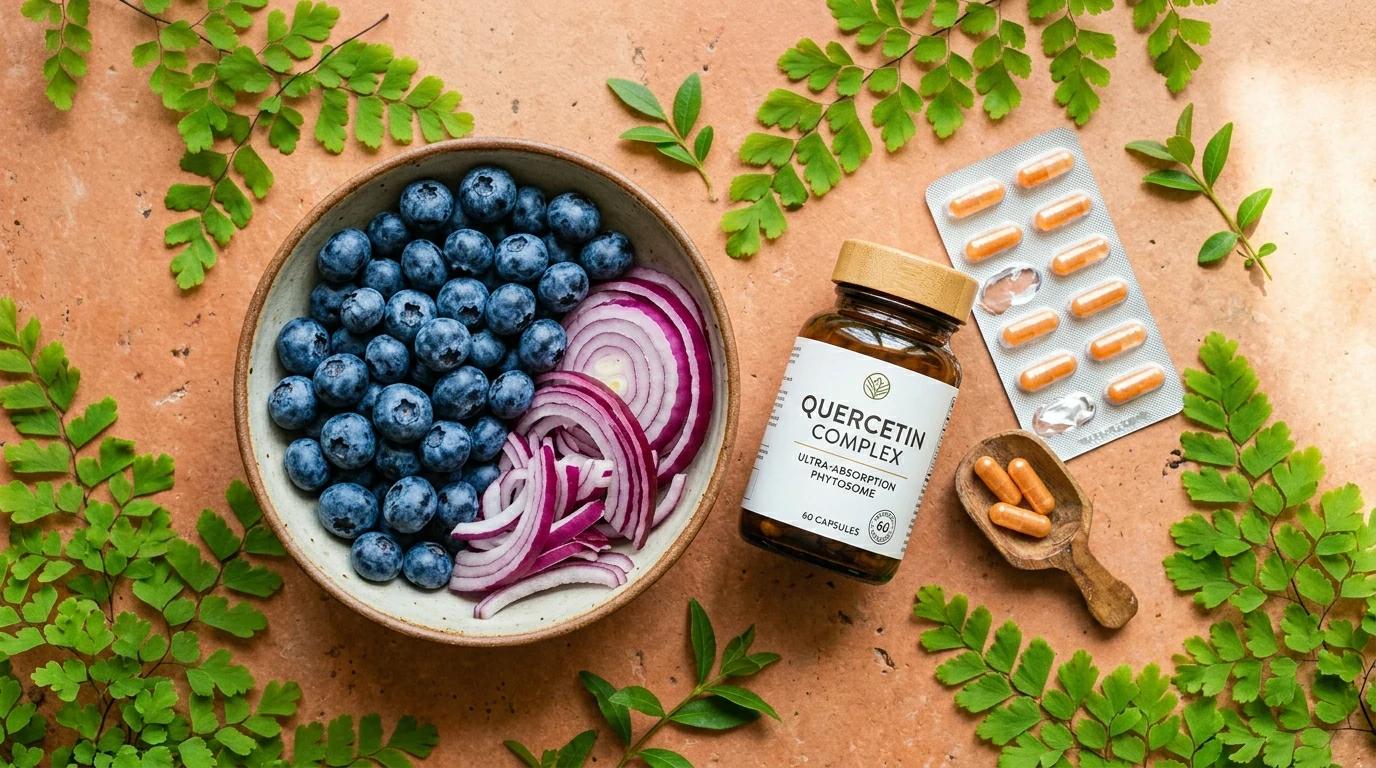 Quercetin and NAD+ longevity foods and supplements for cellular rejuvenation