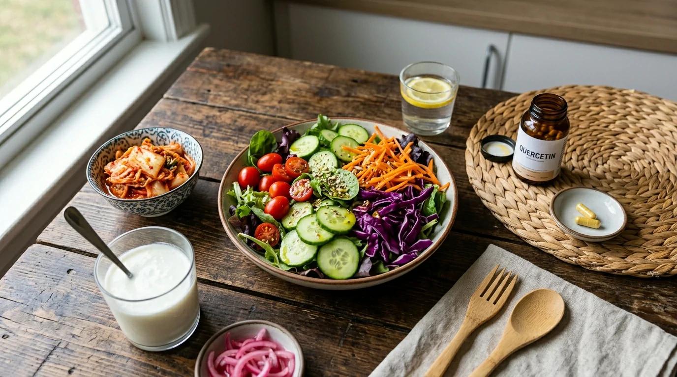Gut-friendly foods with quercetin supplement — anti-inflammatory diet for IBD support