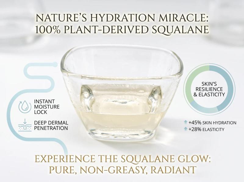 Squalane — Plant-Derived Stable Hydrocarbon Emollient for Skin Barrier & Moisture Lock