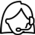 Customer support headset icon