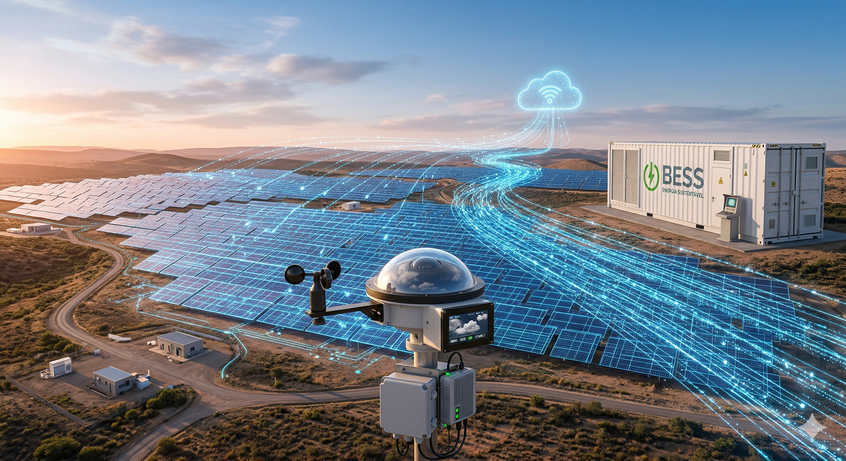 A Vanguarda da Inteligência Operacional em Usinas Solares: Gêmeos Digitais, BESS e Gestão de Perdas