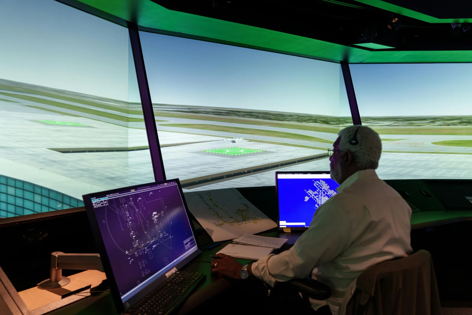 At NASA's Future Flight Central virtual tower facility, Joby and NASA completed a series of airspace simulations with a team of participating air traffic controllers evaluating how air taxi operations can be integrated into today's airspace. Joby Aviation Image