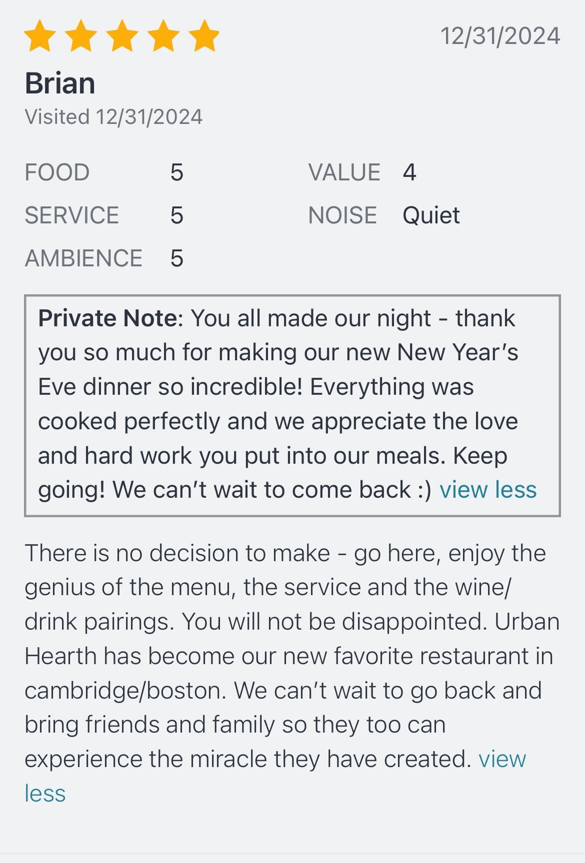 One of the very kind reviews. Thanks, Brian!