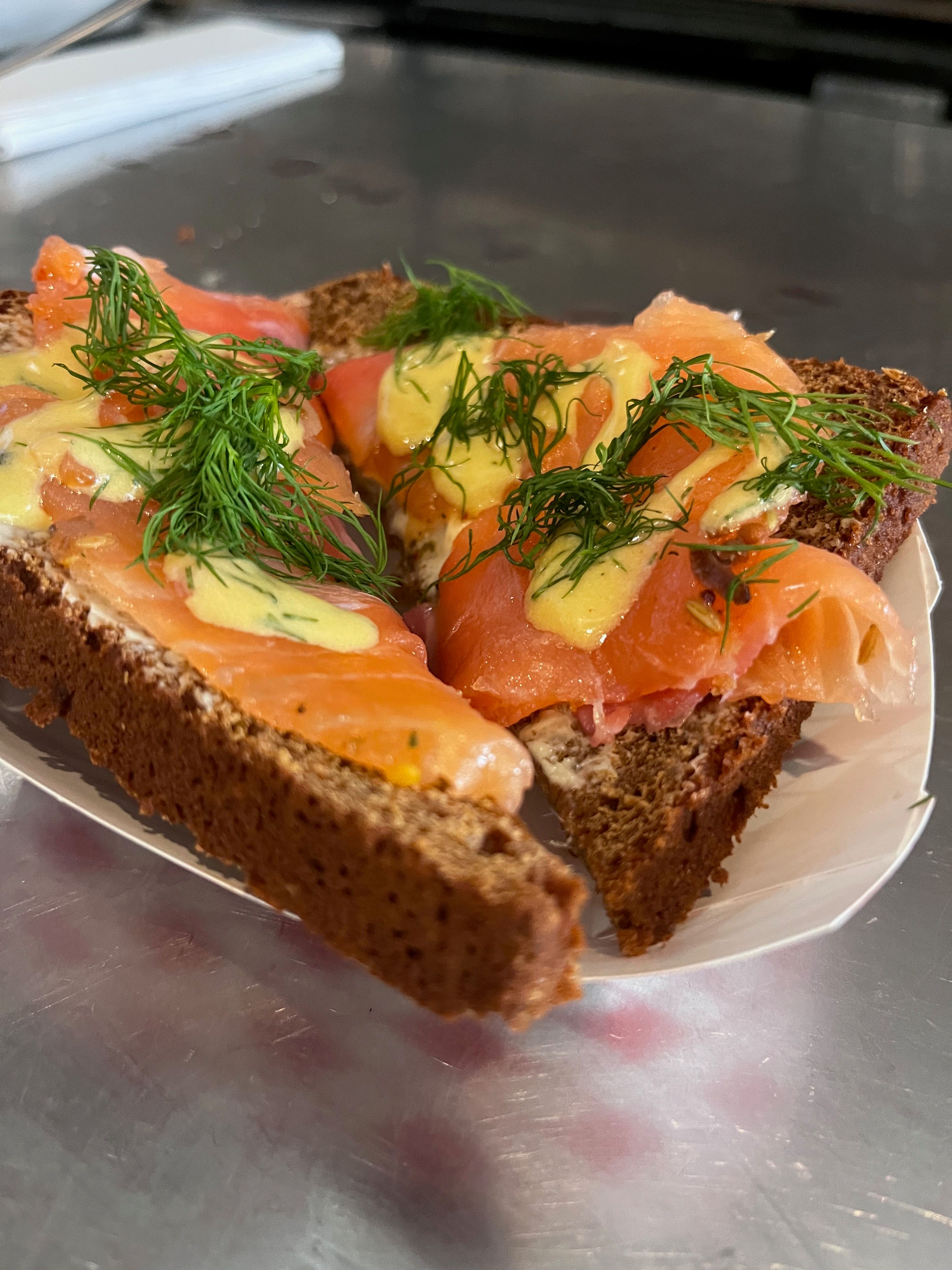 Scotch cured gravlox from our Swedish popup.
