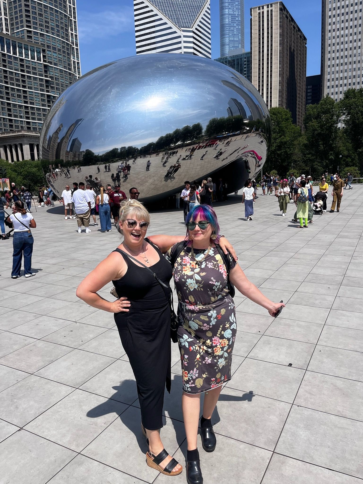 Emily and Abby at the Cloud Gate