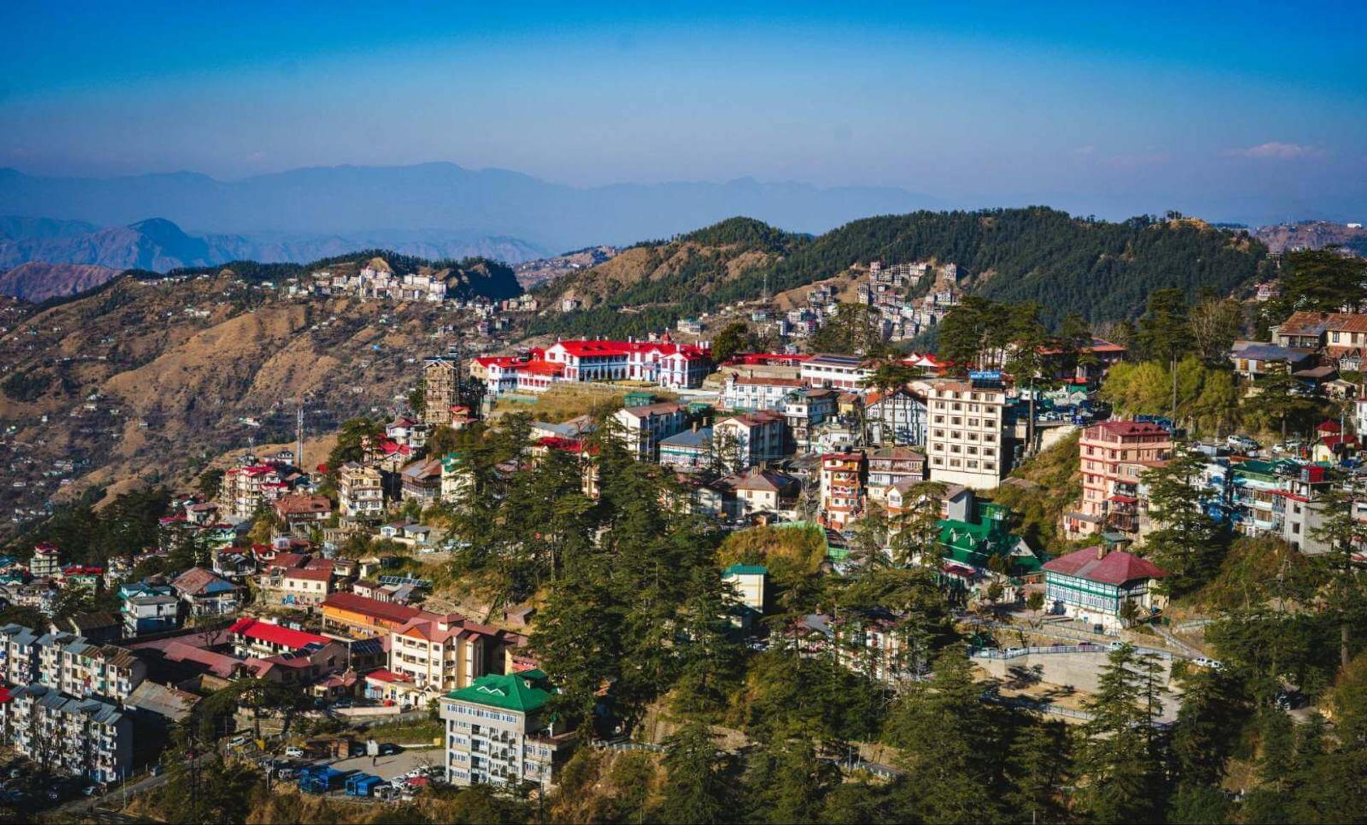 View of Shimla from high above 