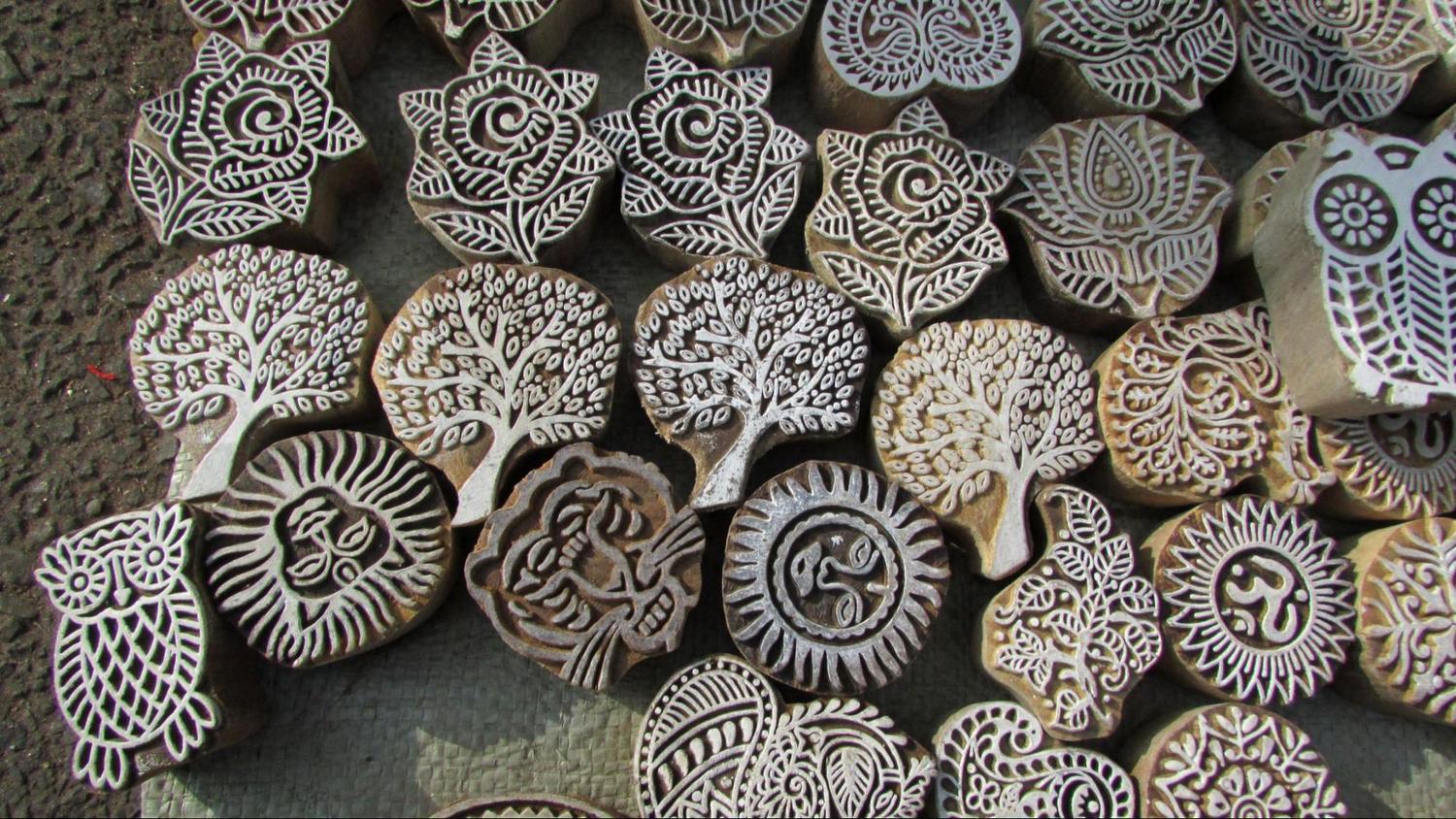 Blocks for block-painting in fabrics