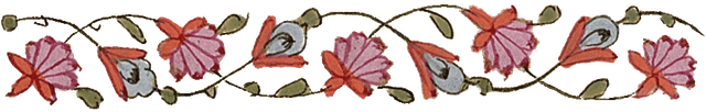Decorative border made of flowers