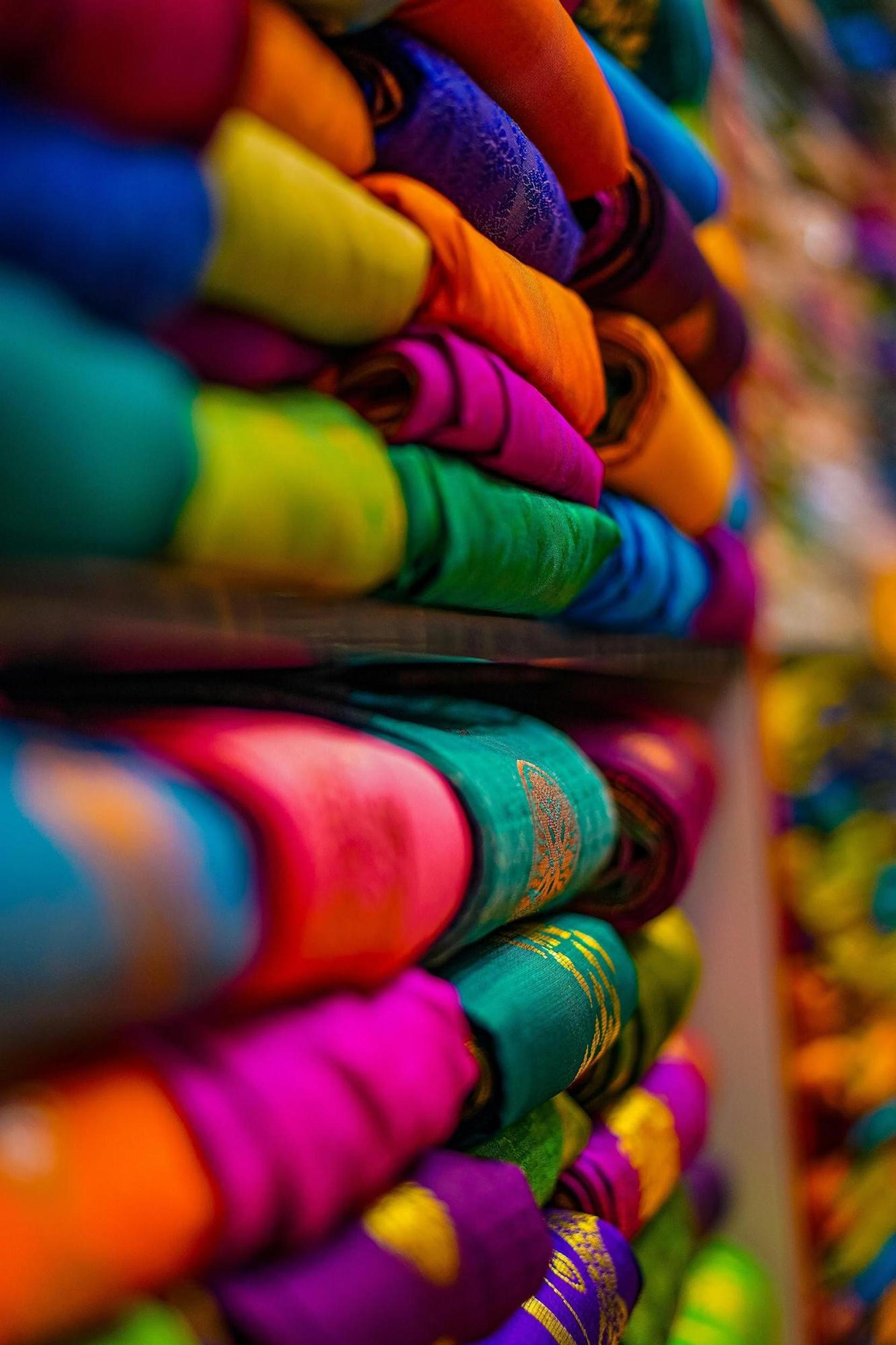 Colorful saris