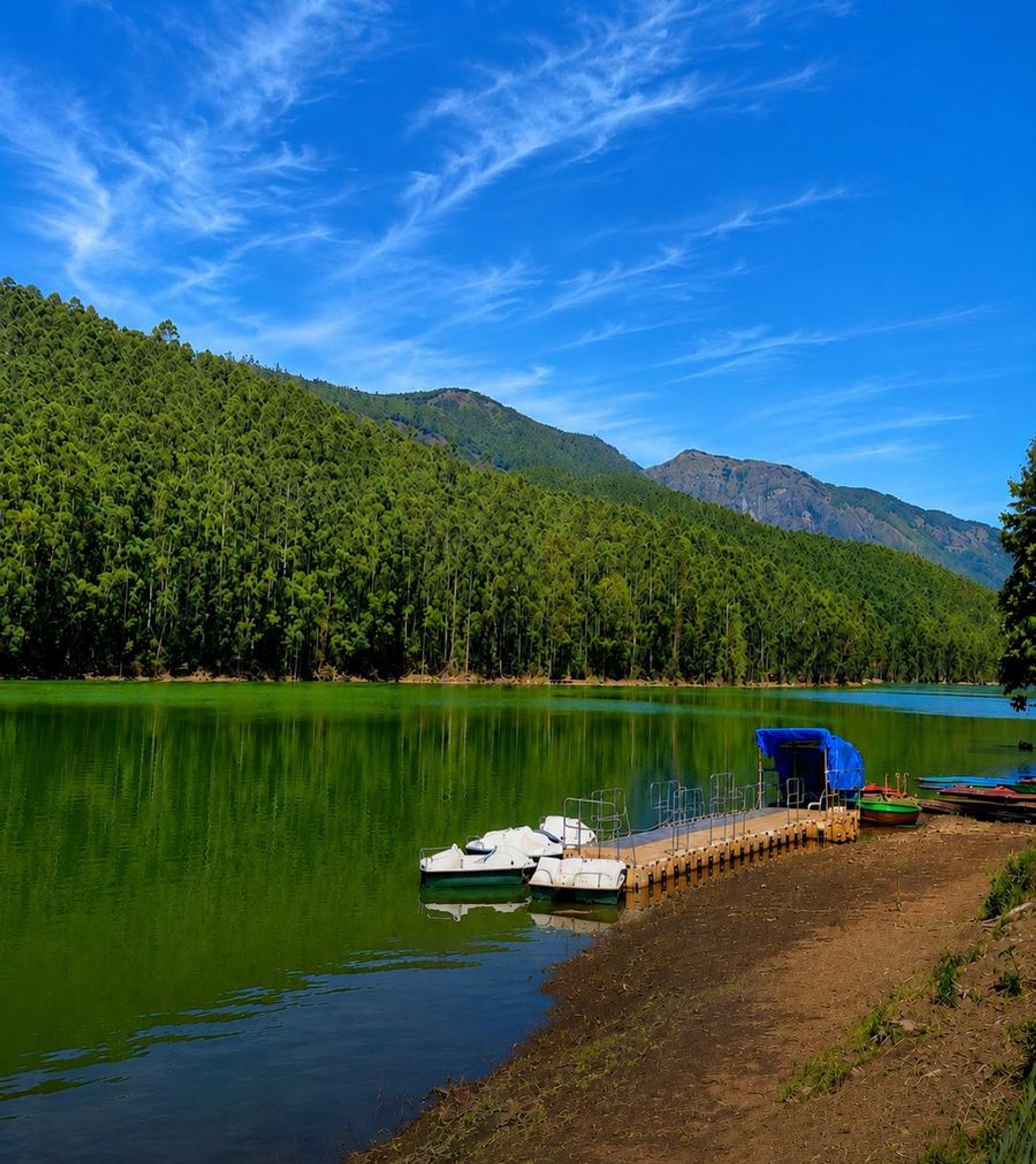 Boat docked at the Kundale Dam Lake