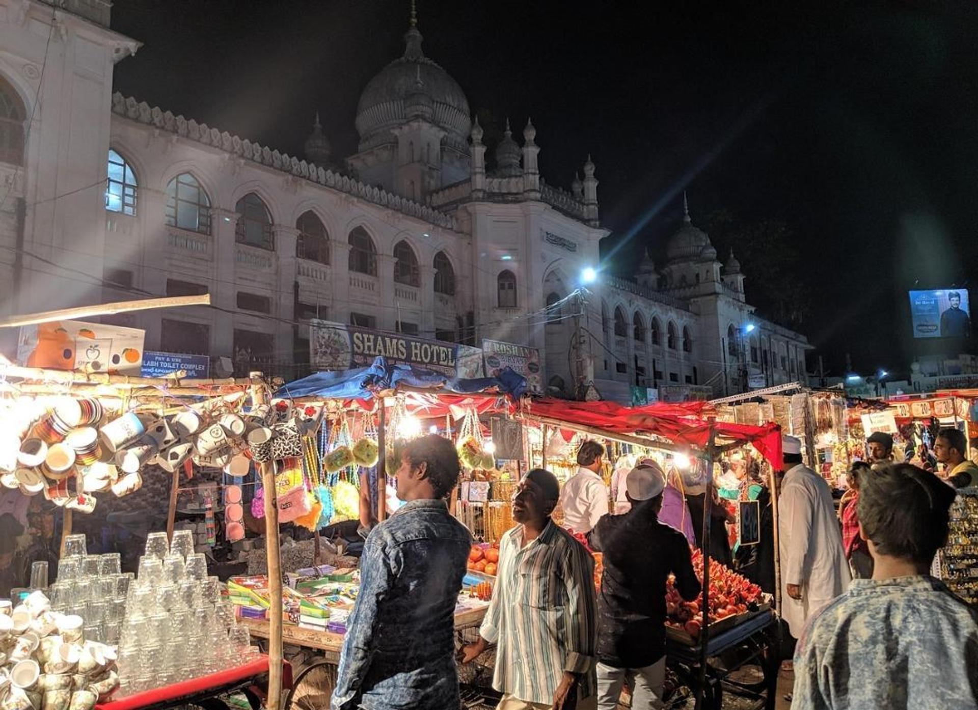 Market during evening