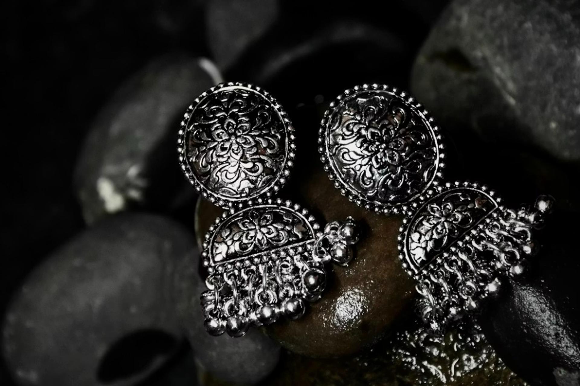 Silver earrings