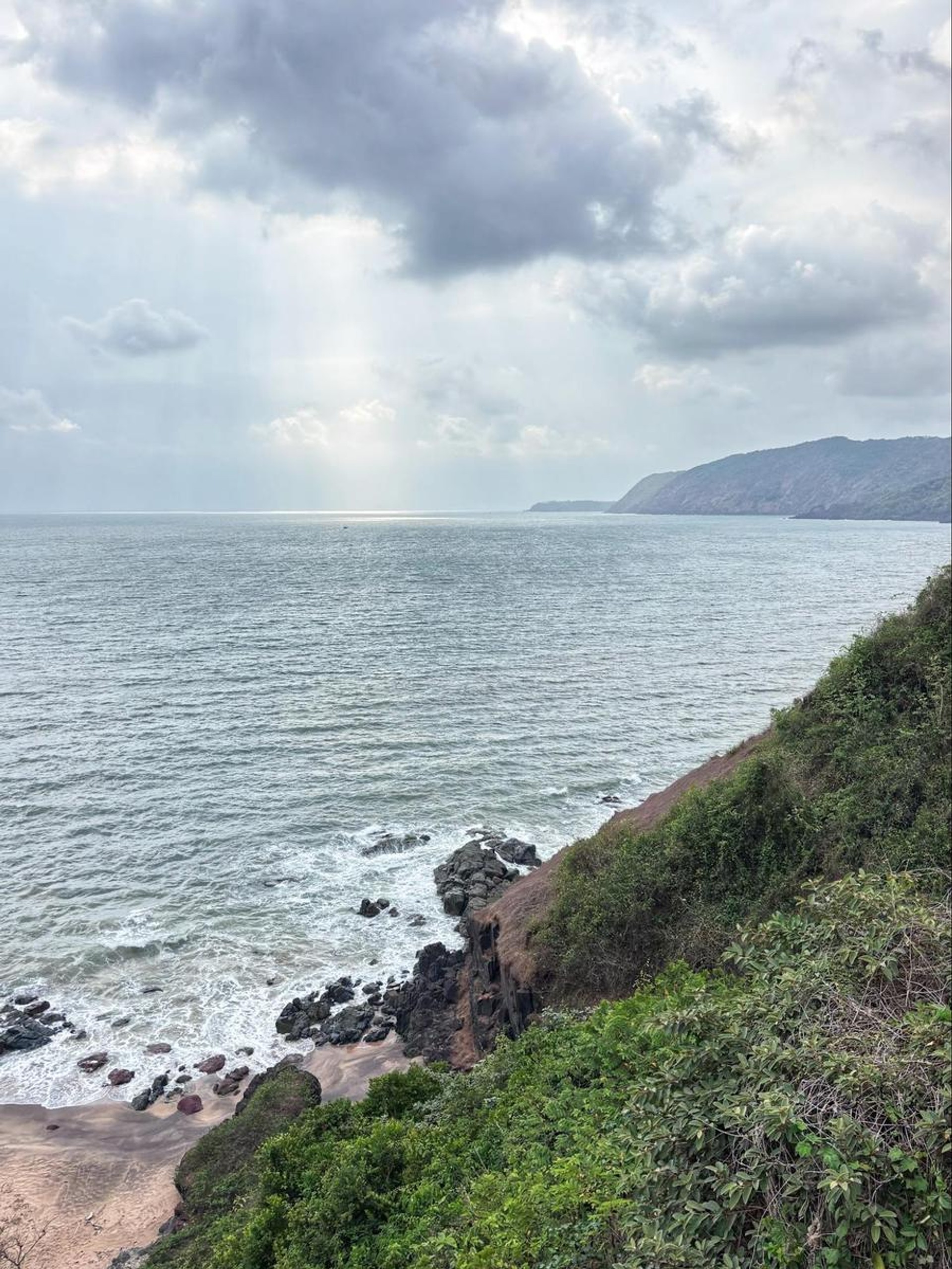 Beach View with Passing Clouds