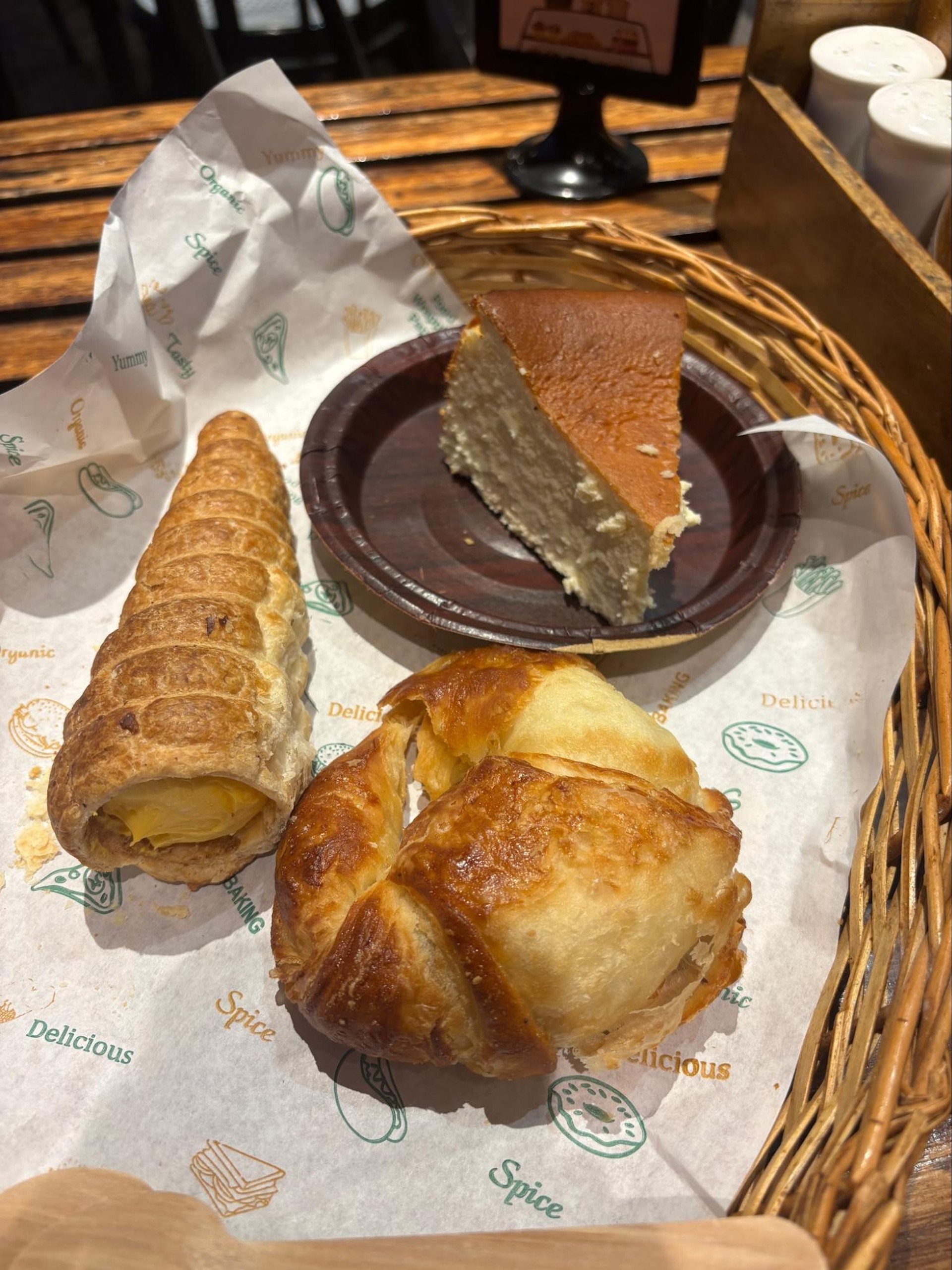 Traditonal cakes and cream rolls