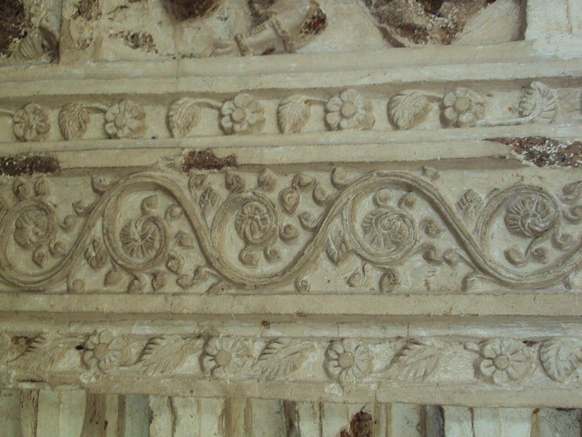 The stucco work on the walls of Radha Shyam temple, Bishnupur