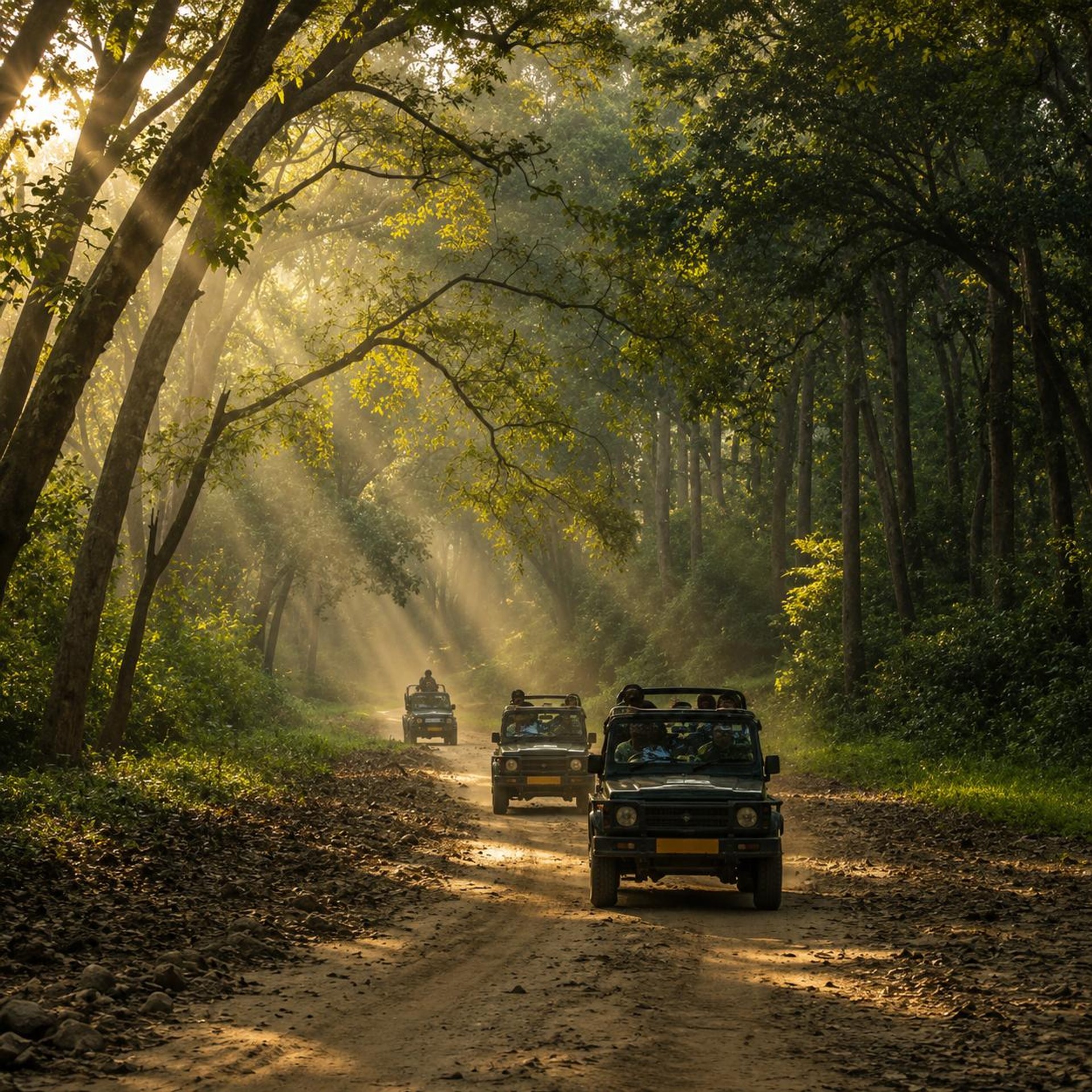 Jeep safari in Jim Corbett Park