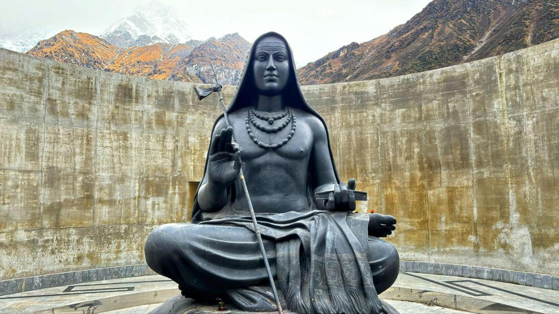 Adi Shankaracharya Statue near Kedarnath Temple