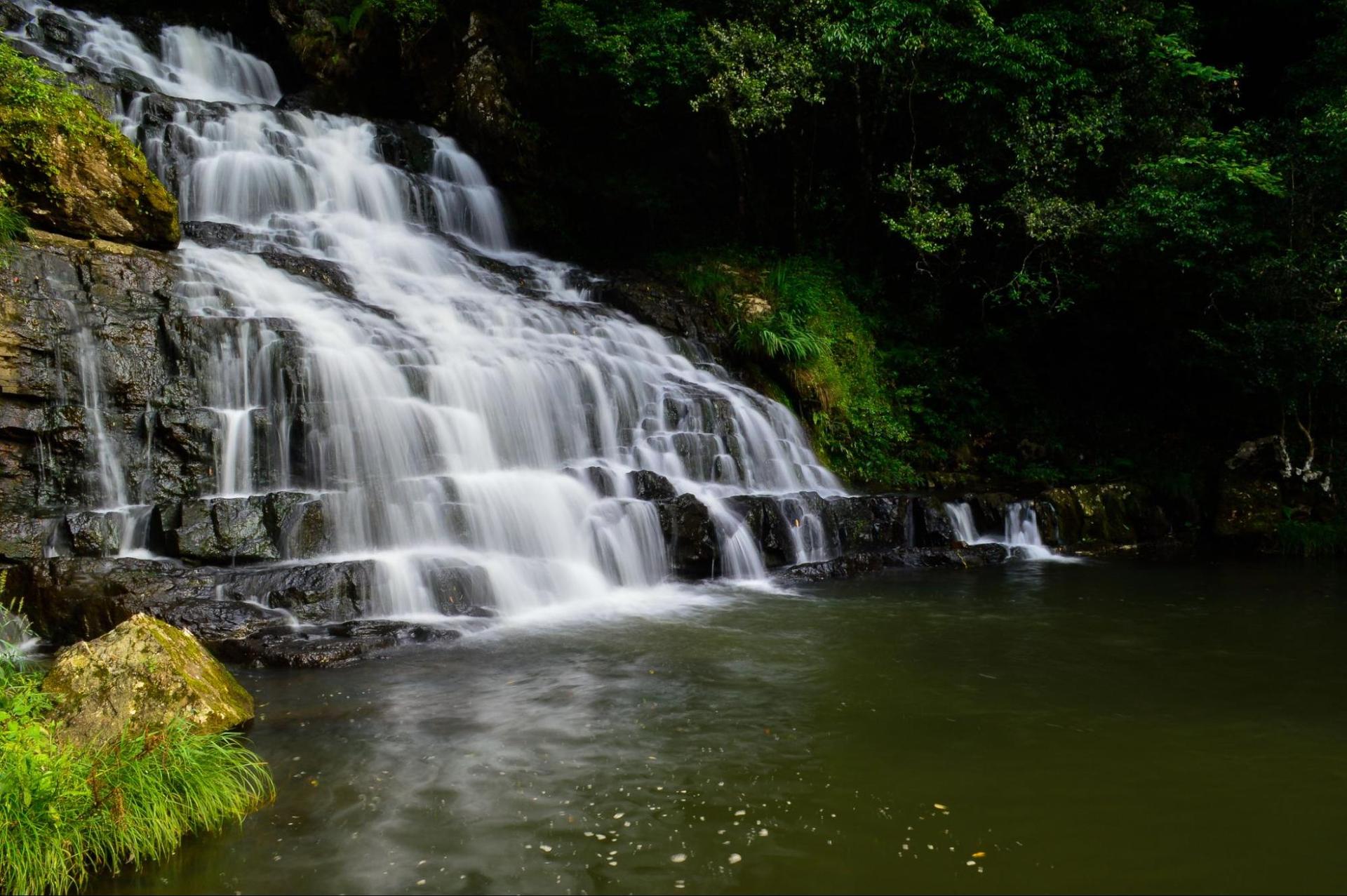 The serene view of Elephant Fall at Shillong