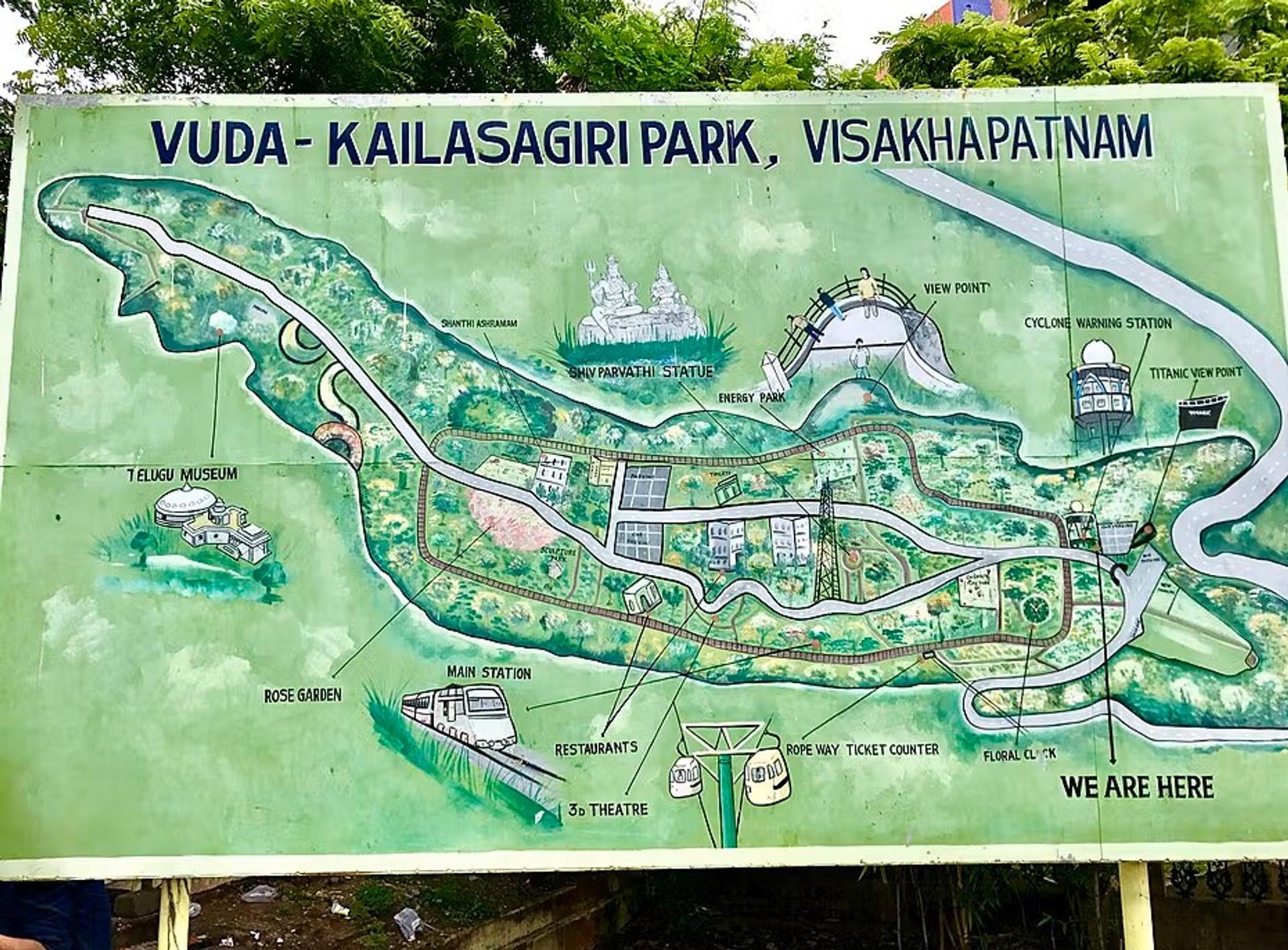 Kailasagiri park map